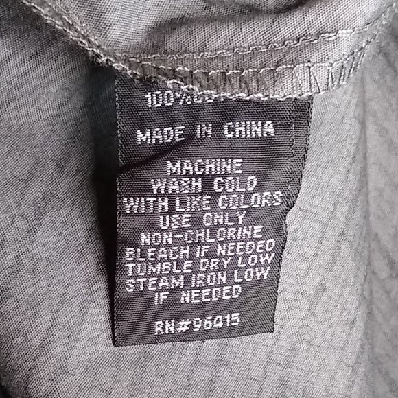 NWOT Grey Black Patterned Button Down Dress Shirt - Picture 8 of 10